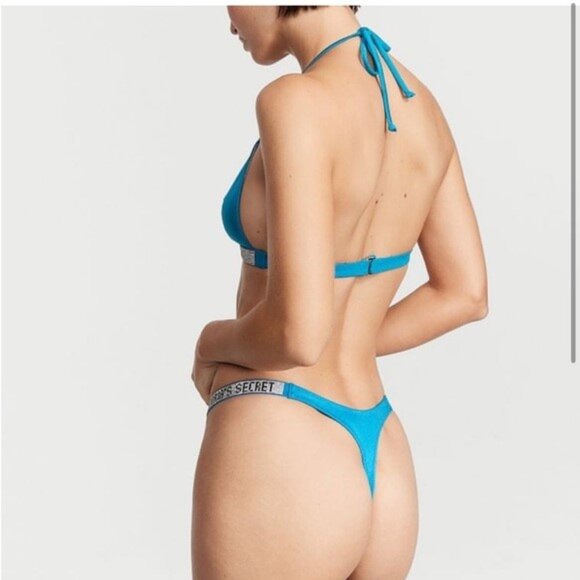Victorias Secret Shine Strap Triangle Bikini Swim Top NWT - Picture 2 of 4